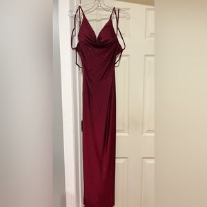Burgundy Prom Dress (La Femme)
